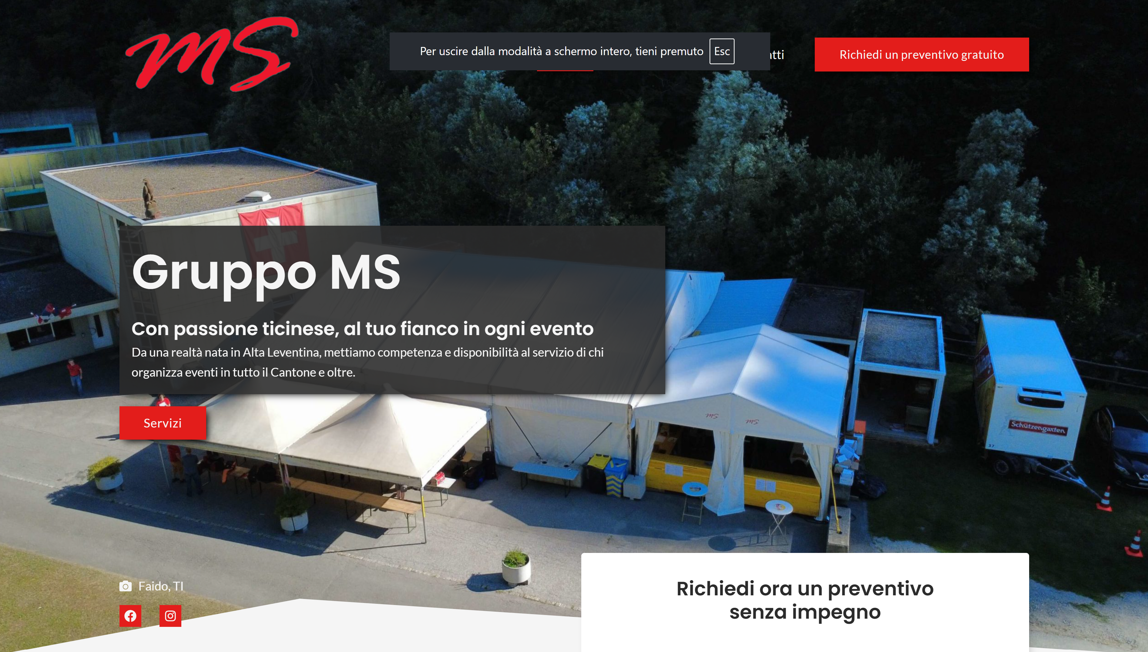 Home page del sito Gruppo MS